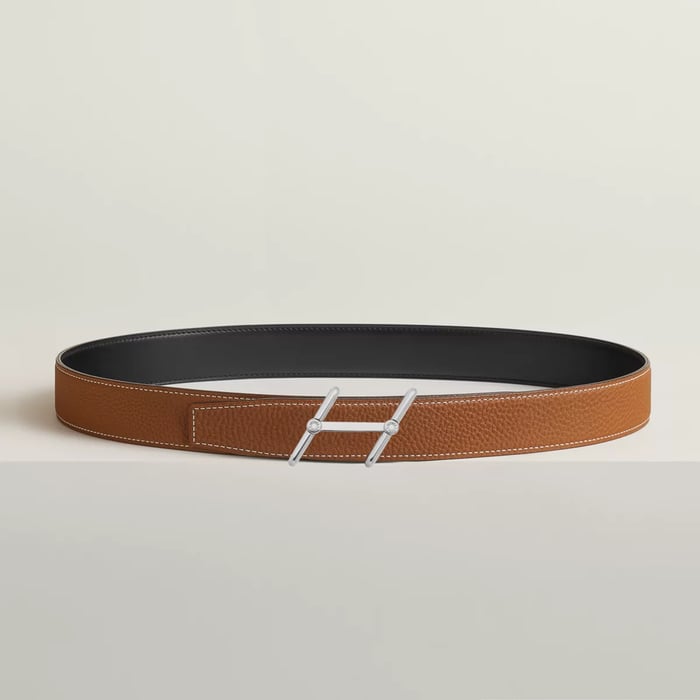 Swing Belt Buckle & Reversible Leather Strap 32 MM