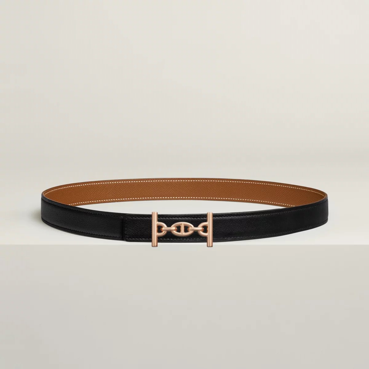Lagune belt buckle & Reversible leather strap 24 mm