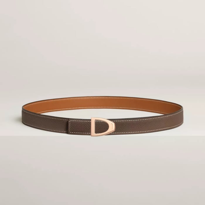 Cavaliere Belt Buckle & Reversible Leather Strap 24 MM