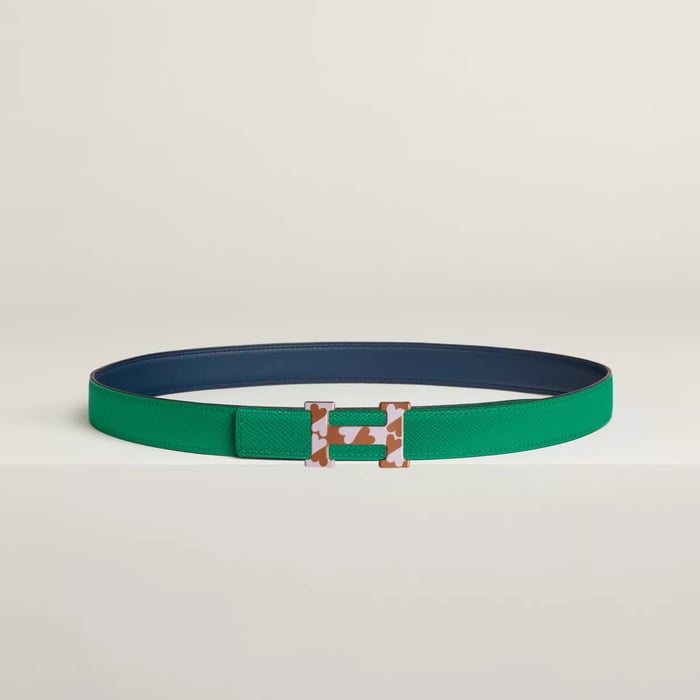 H Email Coeur Belt Buckle & Reversible Leather Strap 24 MM
