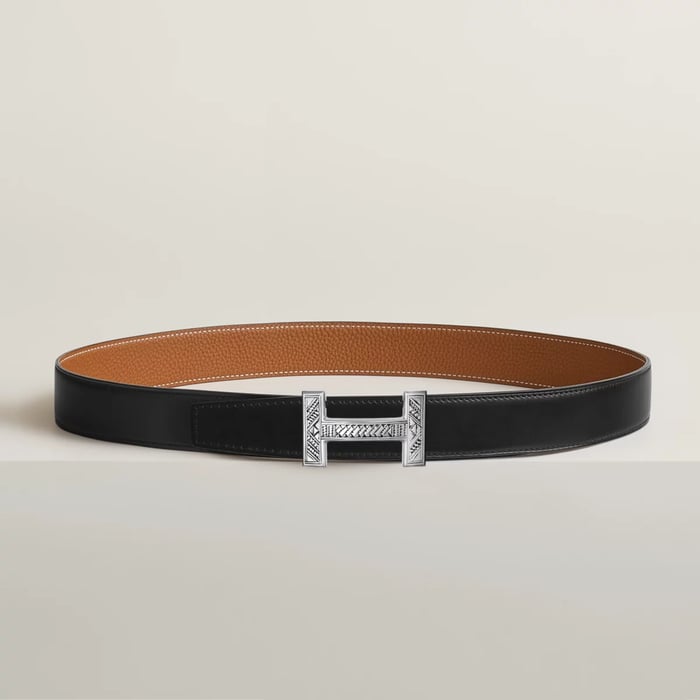 Quizz Touareg Belt Buckle & Reversible Leather Strap 32 MM