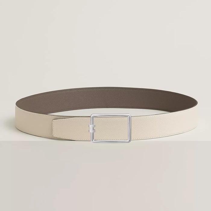 Tube H Belt Buckle & Reversible Leather Strap 38 MM