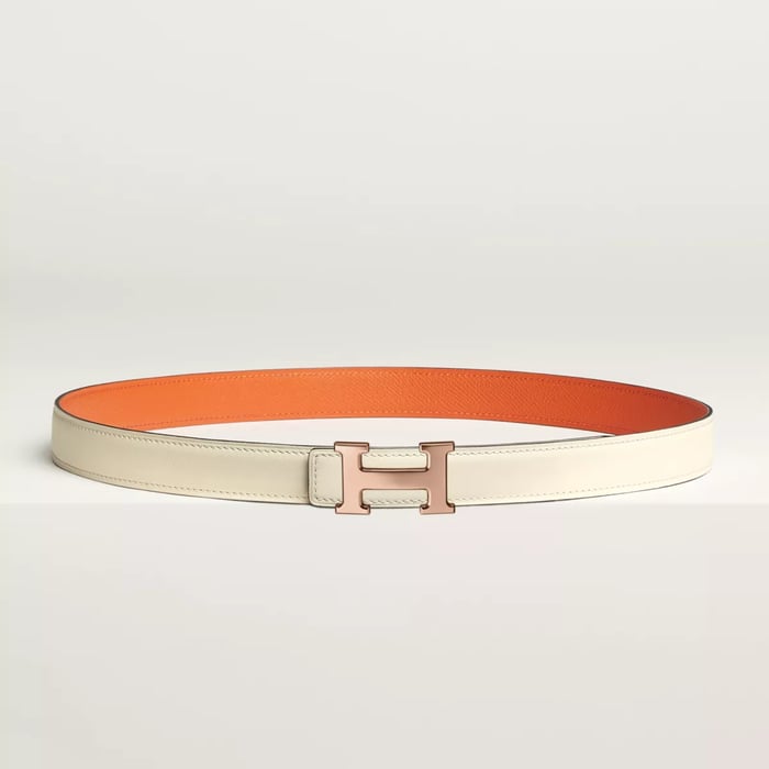 Mini H Belt Buckle & Reversible Leather Strap 24 MM