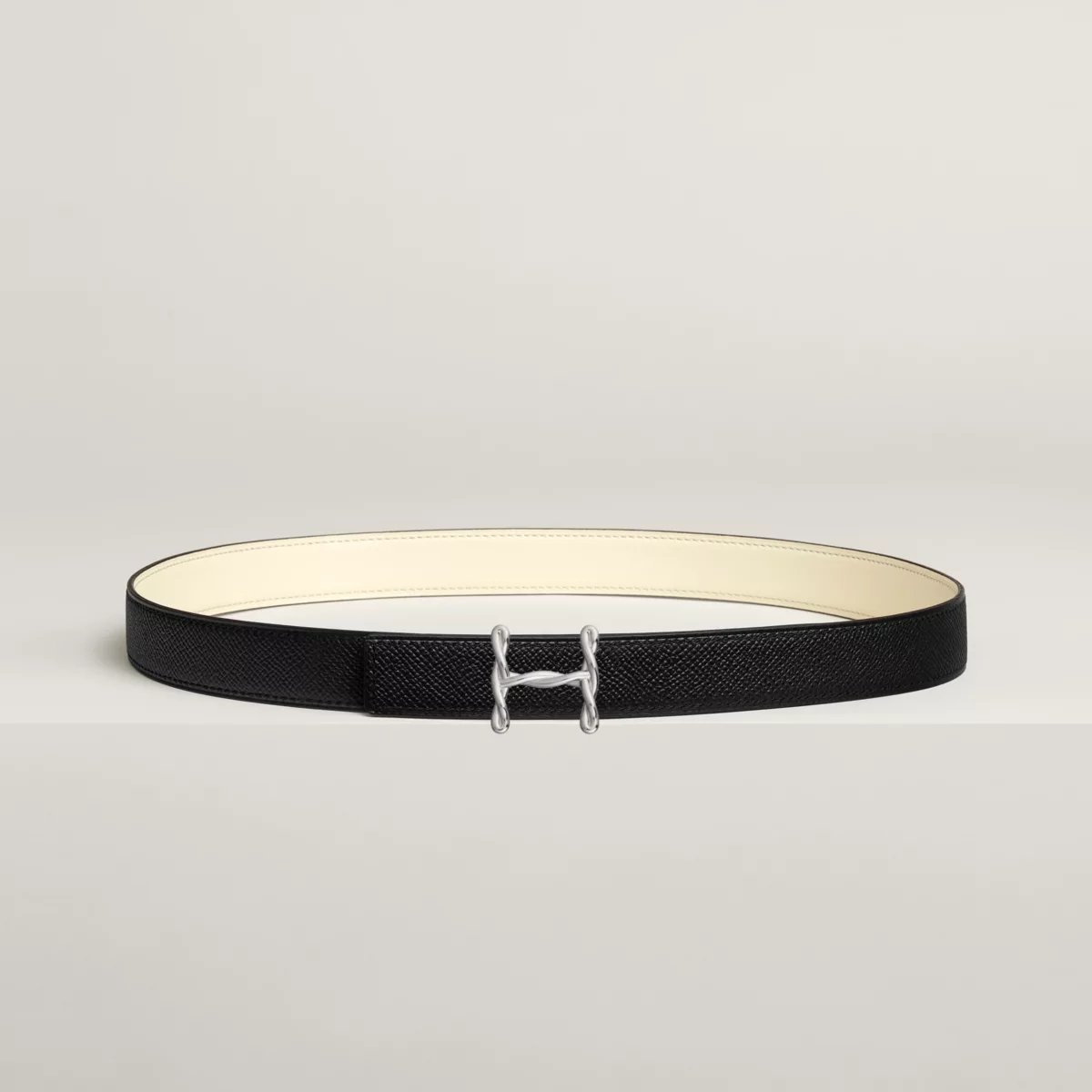 H Torsade belt buckle & Reversible leather strap 24 mm