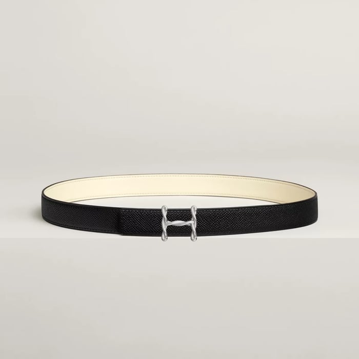 H Torsade belt buckle & Reversible leather strap 24 mm