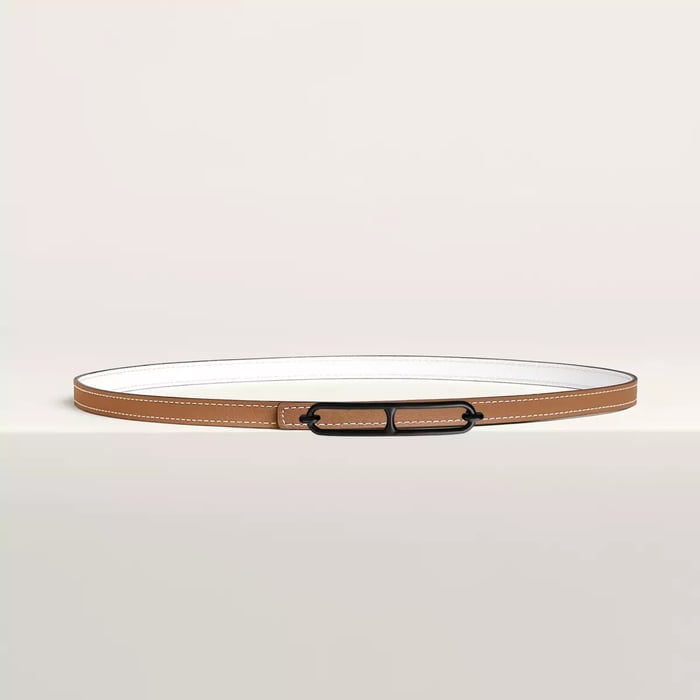 Roulis belt buckle & Reversible leather strap 13 mm