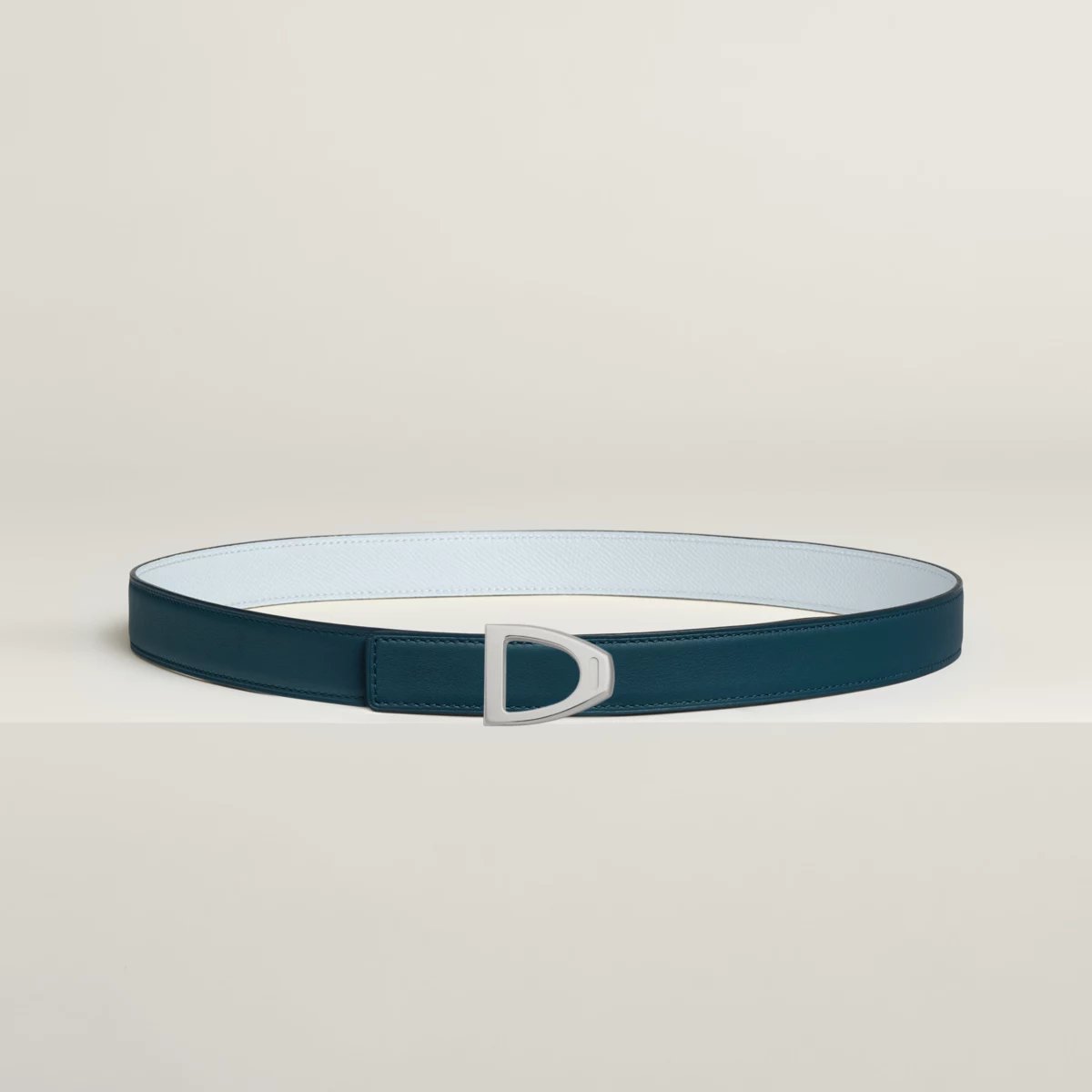 Cavaliere 벨트 버클 & 리버서블 가죽 스트랩 24mm