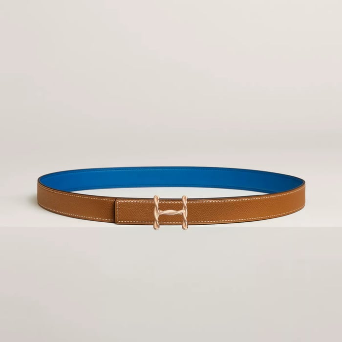 H Torsade Belt Buckle & Reversible Leather Strap 24 MM
