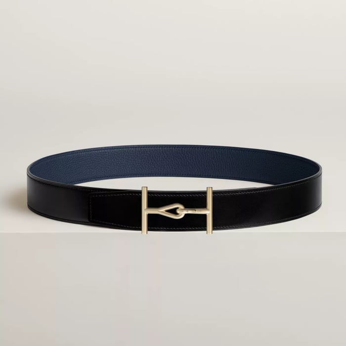 Jumbo Belt Buckle & Reversible Leather Strap 38 MM
