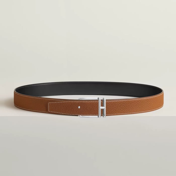 Volte-face Reversible Belt Buckle & Reversible Leather Strap 32 MM
