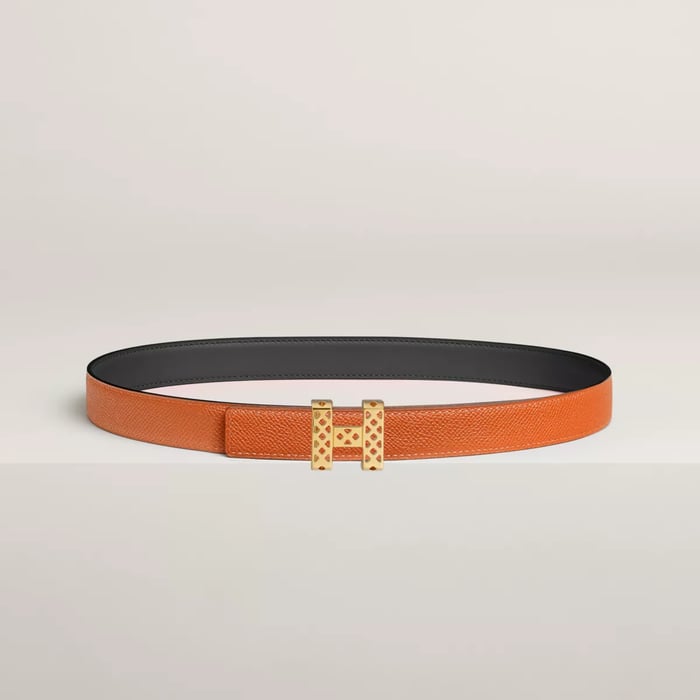 Garden Party Belt Buckle & Reversible Leather Strap 24 MM