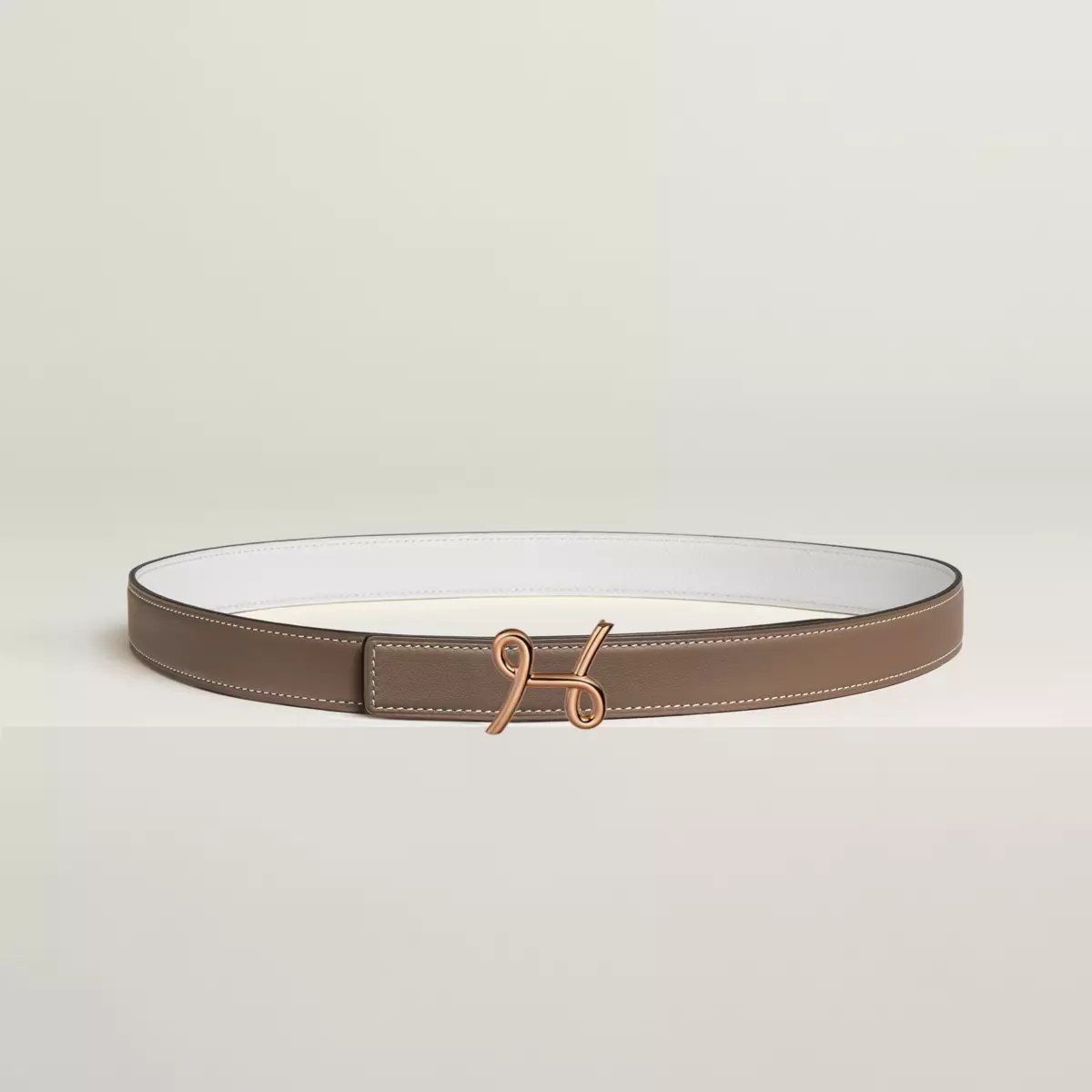 H Cursives 벨트 버클 & 리버서블 가죽 스트랩 24mm