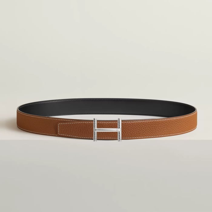 Hisseo Belt Buckle & Reversible Leather Strap 32 MM