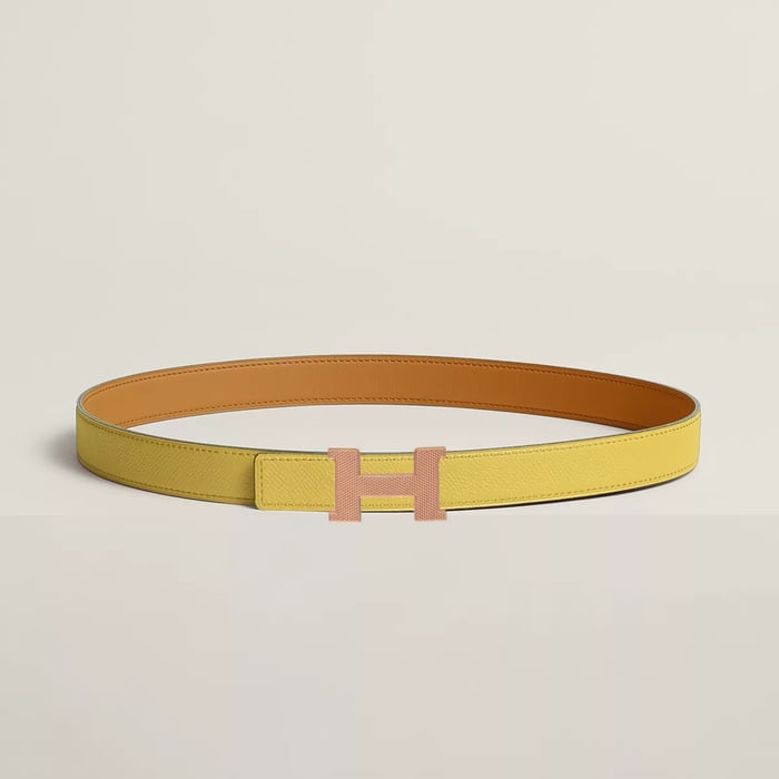Mini Constance Guillochee Belt Buckle & Reversible Leather Strap 24 MM