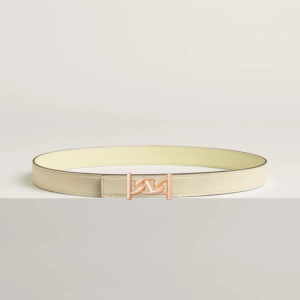 My H belt buckle & Reversible leather strap 24 mm