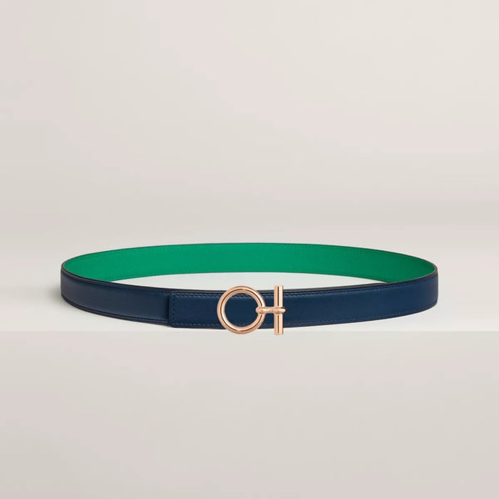 Flot belt buckle & Reversible leather strap 24 mm