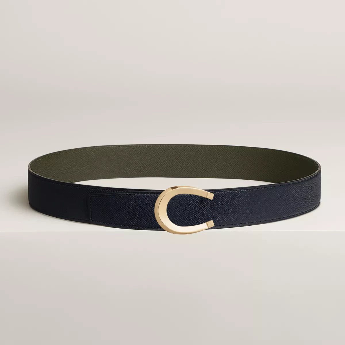 Luck belt buckle & Reversible leather strap 38 mm