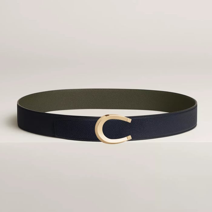 Luck Belt Buckle & Reversible Leather Strap 38 MM