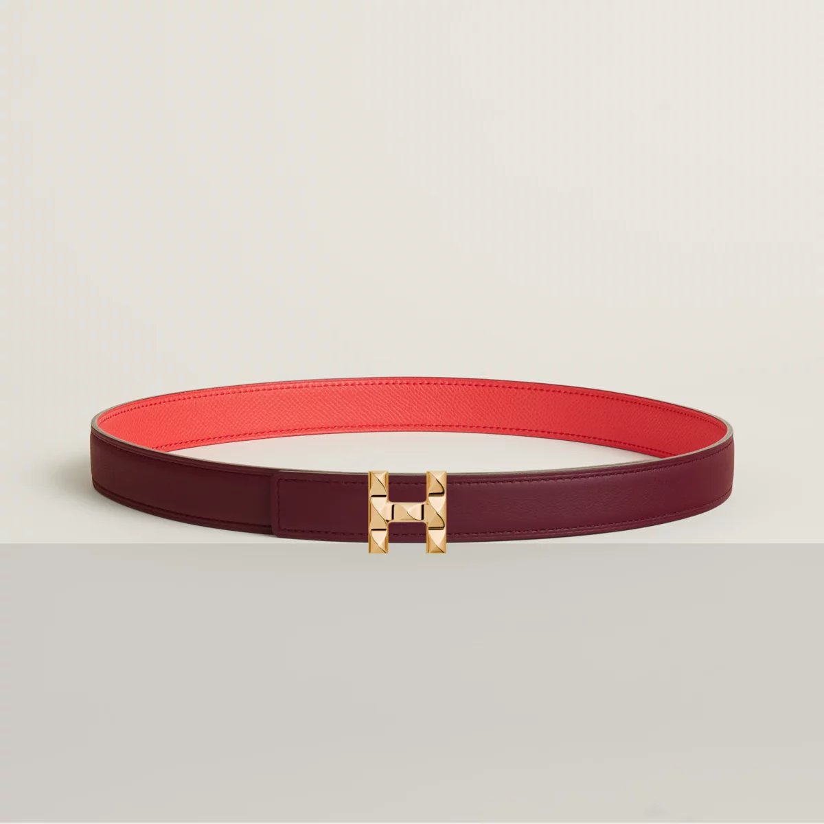 H Infini belt buckle & Reversible leather strap 24 mm