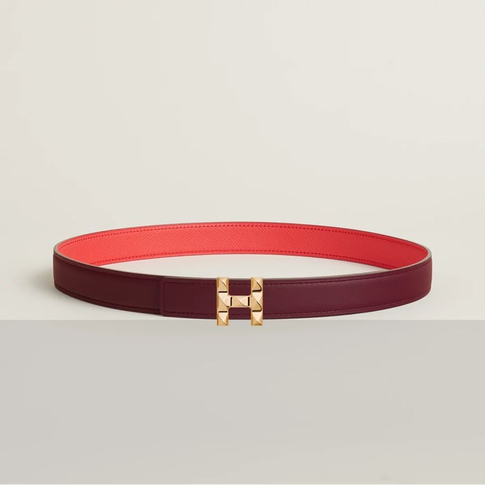 H Infini belt buckle & Reversible leather strap 24 mm