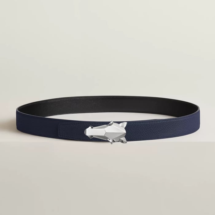 Destrier Belt Buckle & Reversible Leather Strap 32 MM