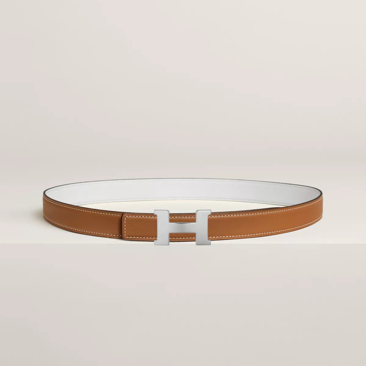 Mini Constance belt buckle & Reversible leather strap 24 mm