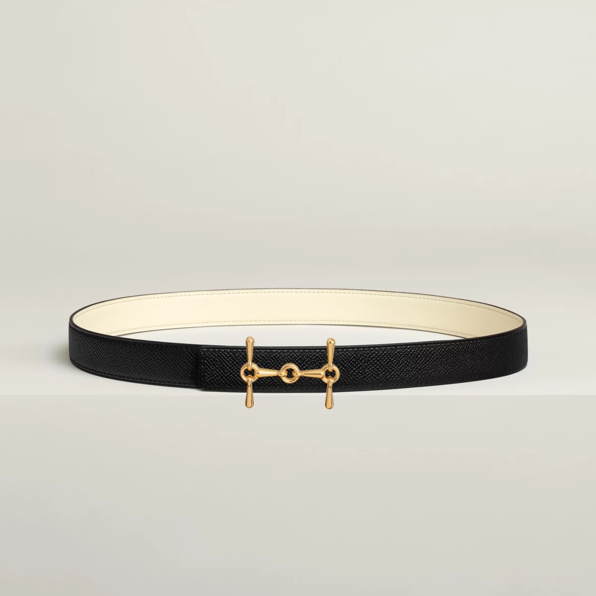 H Equestre belt buckle & Reversible leather strap 24 mm