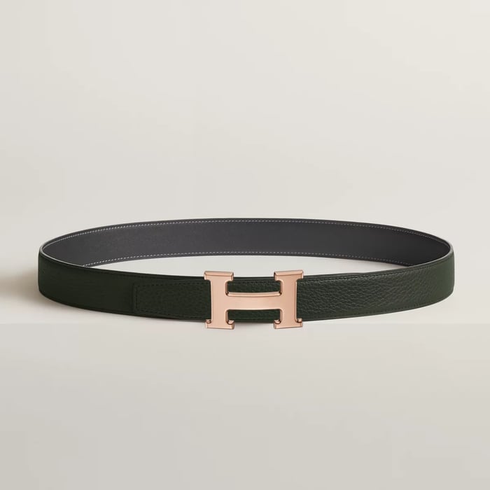 H 벨트 버클 & 리버서블 가죽 스트랩 32mm