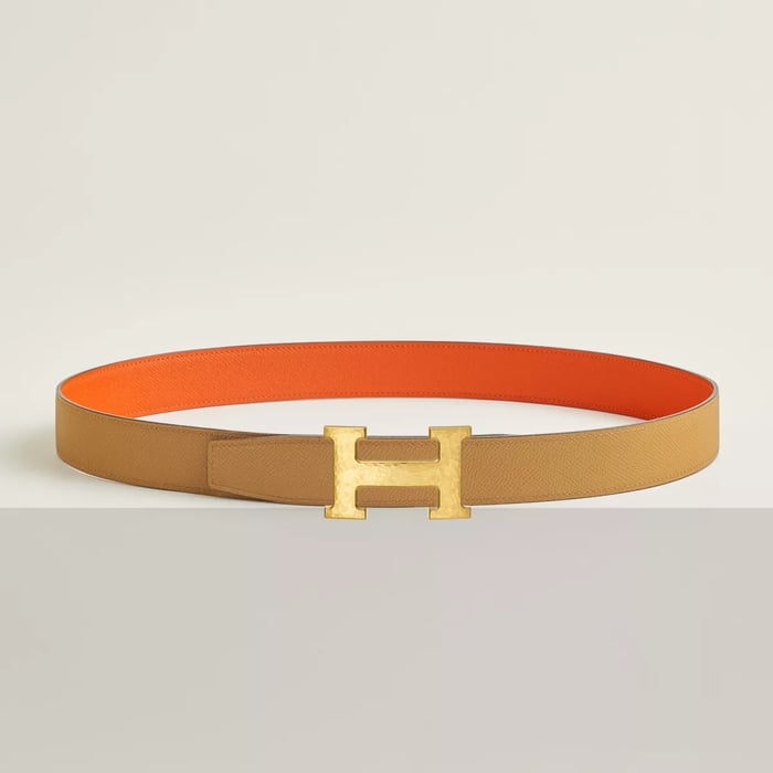 H Martelee Belt Buckle & Reversible Leather Strap 32 MM
