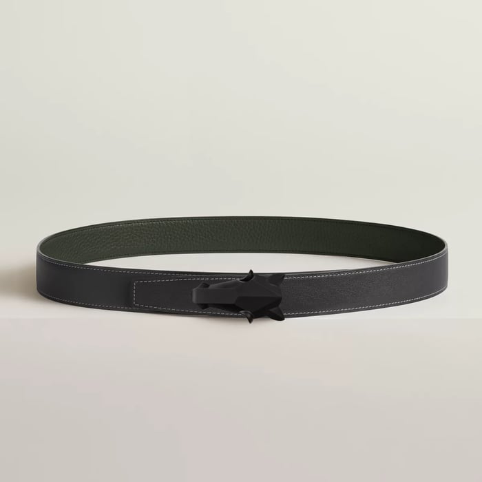 Destrier Belt Buckle & Reversible Leather Strap 32 MM