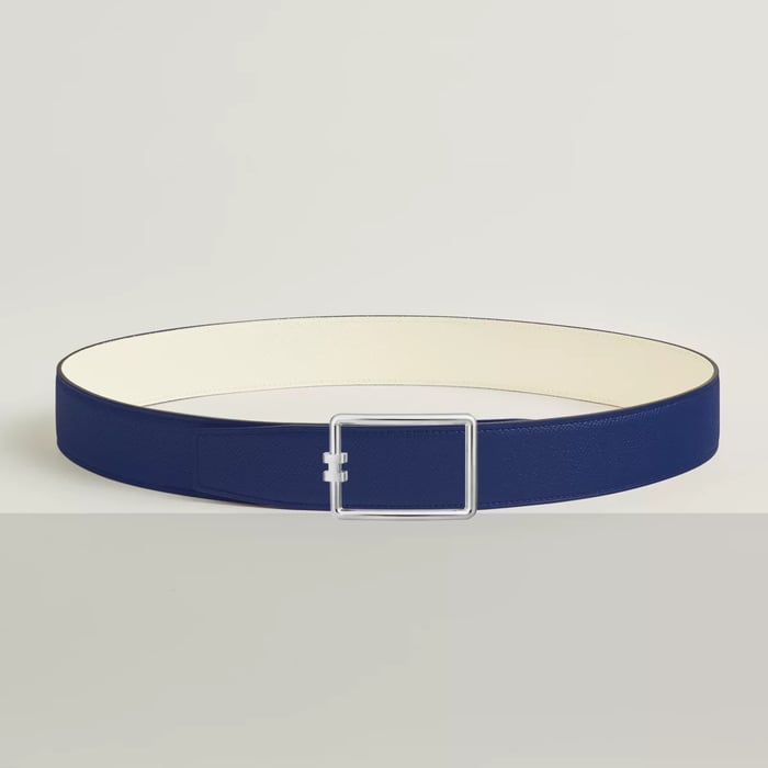 Tube H Belt Buckle & Reversible Leather Strap 38 MM