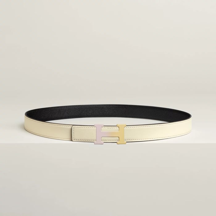 H Email Fusion Belt Buckle & Reversible Leather Strap 24 MM