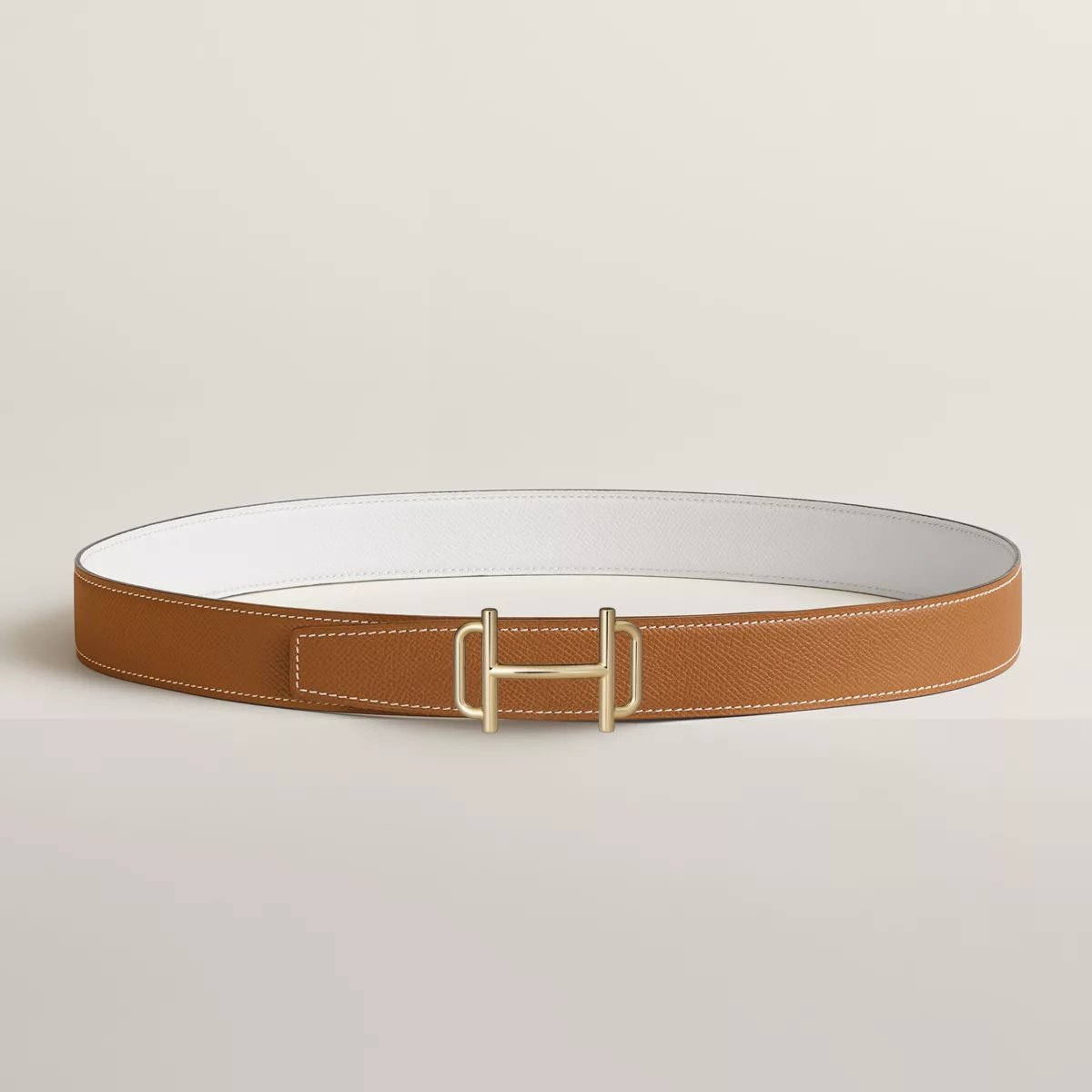 Royal belt buckle & Reversible leather strap 32 mm