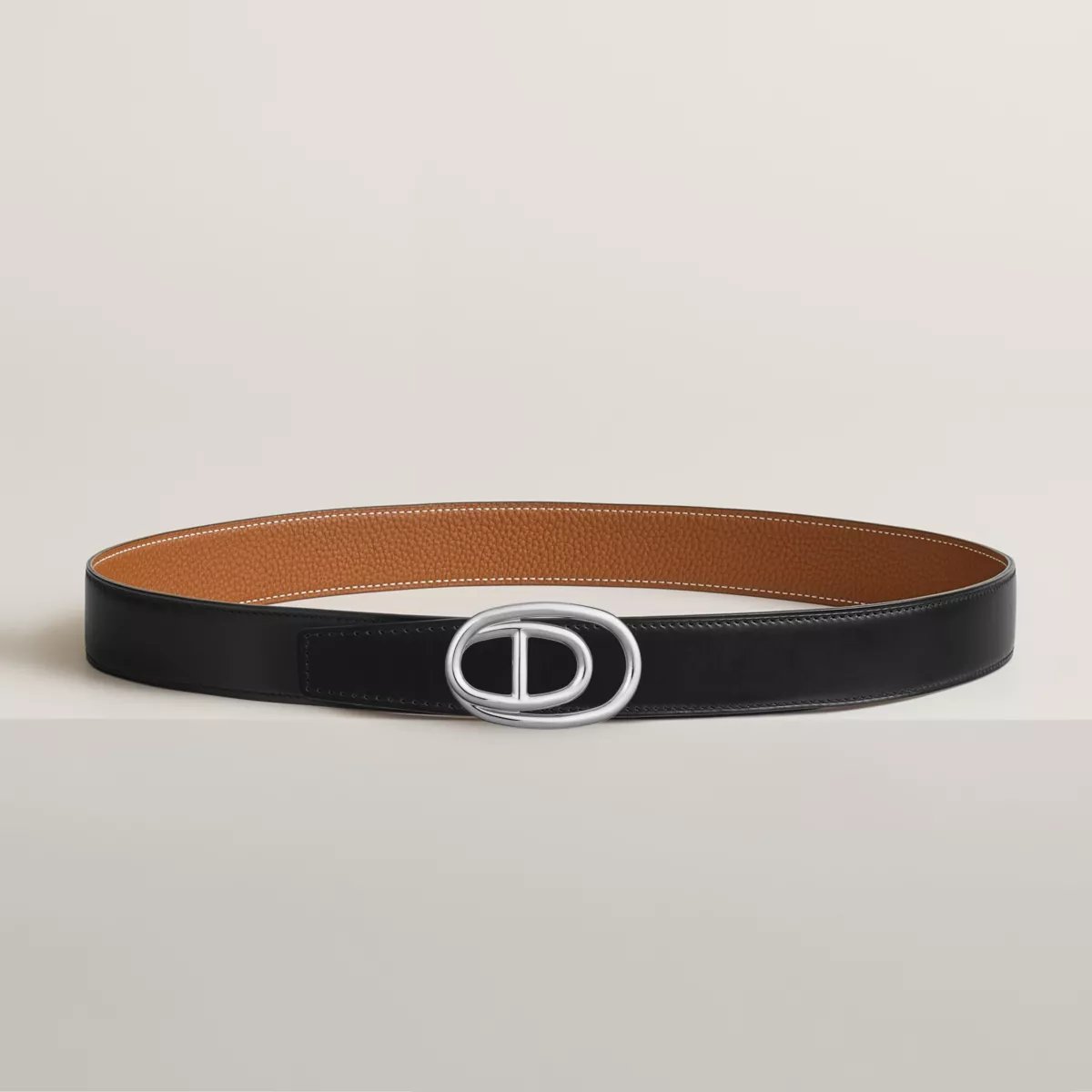 Odyssee belt buckle & Reversible leather strap 32 mm
