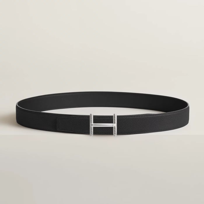 Hisseo 벨트 버클 & 리버서블 가죽 스트랩 32mm