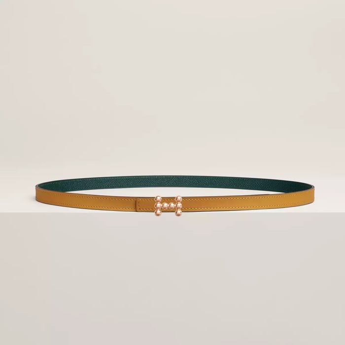 Bubble Belt Buckle & Reversible Leather Strap 13 MM