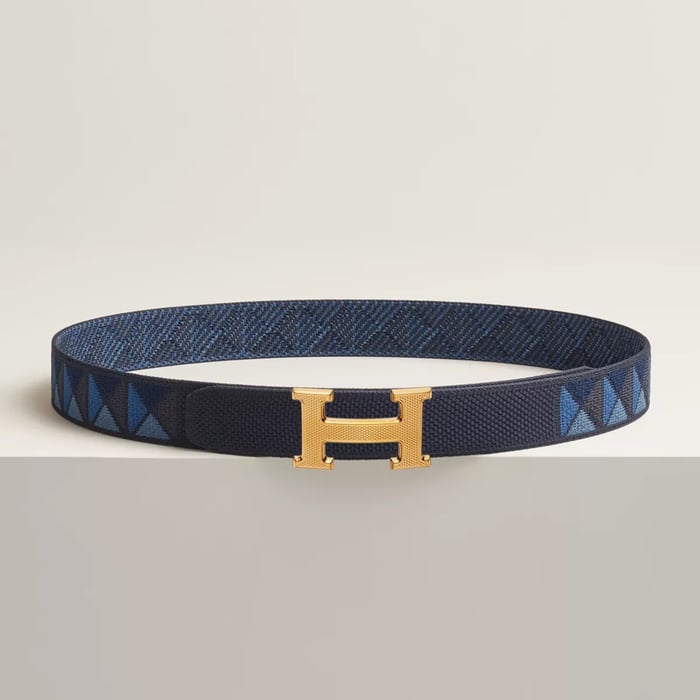 H Guillochee belt buckle & Medor XO band 32 mm