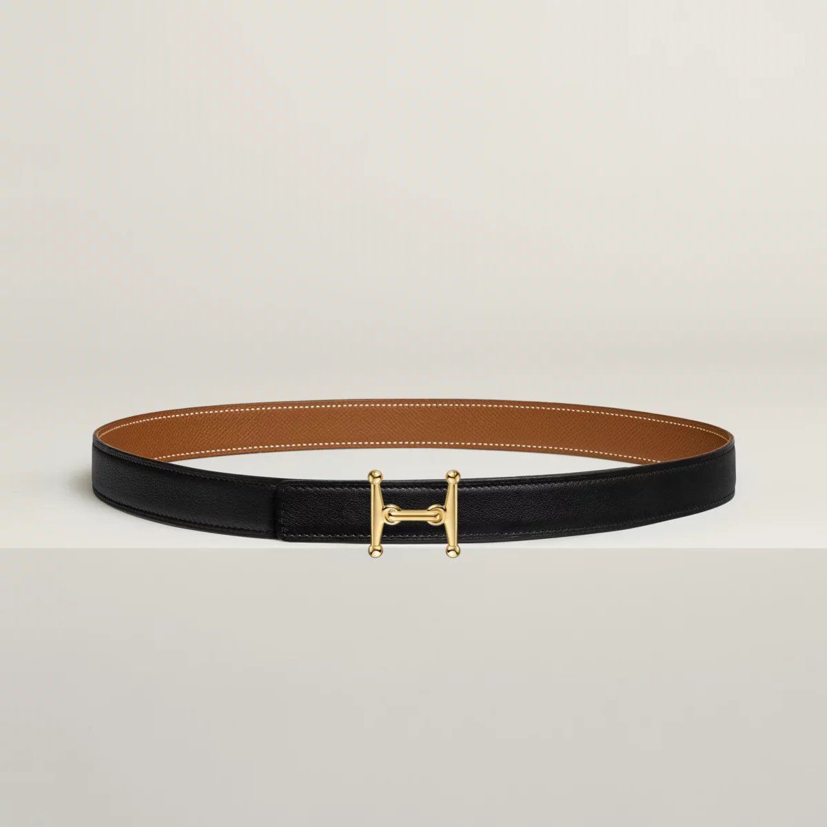 Mors H belt buckle & Reversible leather strap 24 mm