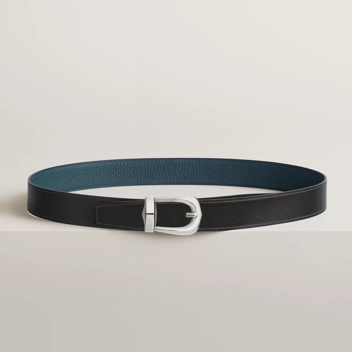 Bride d'Apparat belt buckle & Reversible leather strap 32 mm
