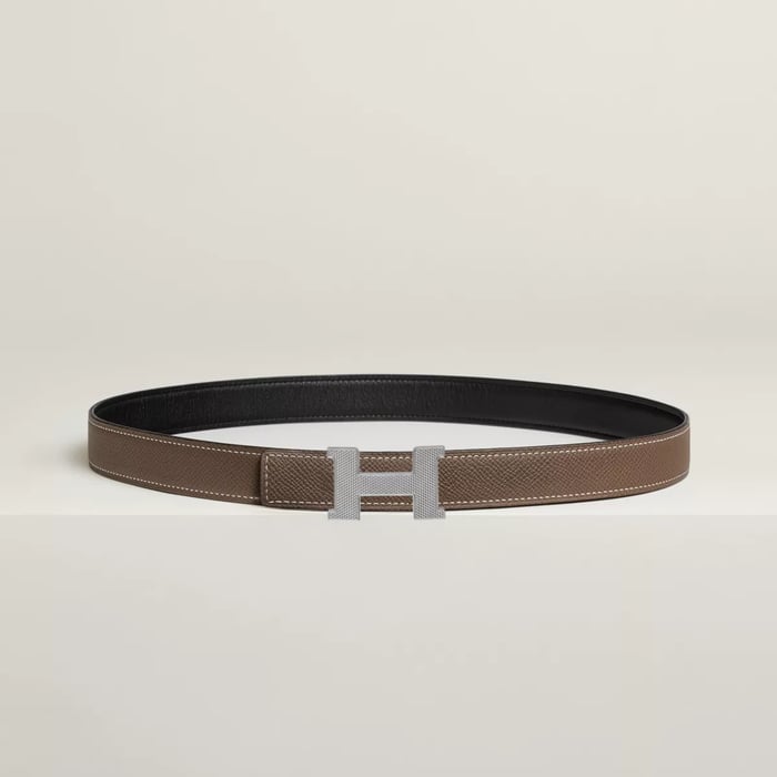 Mini Constance Guillochee Belt Buckle & Reversible Leather Strap 24 MM