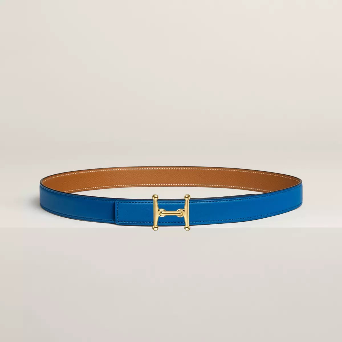 Mors H belt buckle & Reversible leather strap 24 mm