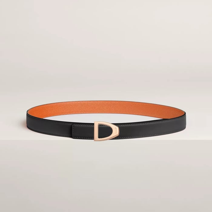 Cavaliere belt buckle & Reversible leather strap 24 mm