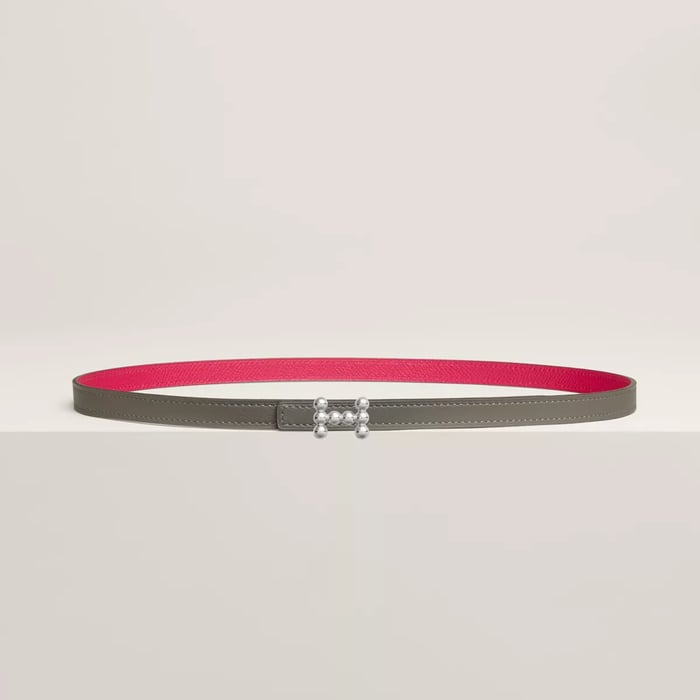 Bubble belt buckle & Reversible leather strap 13 mm