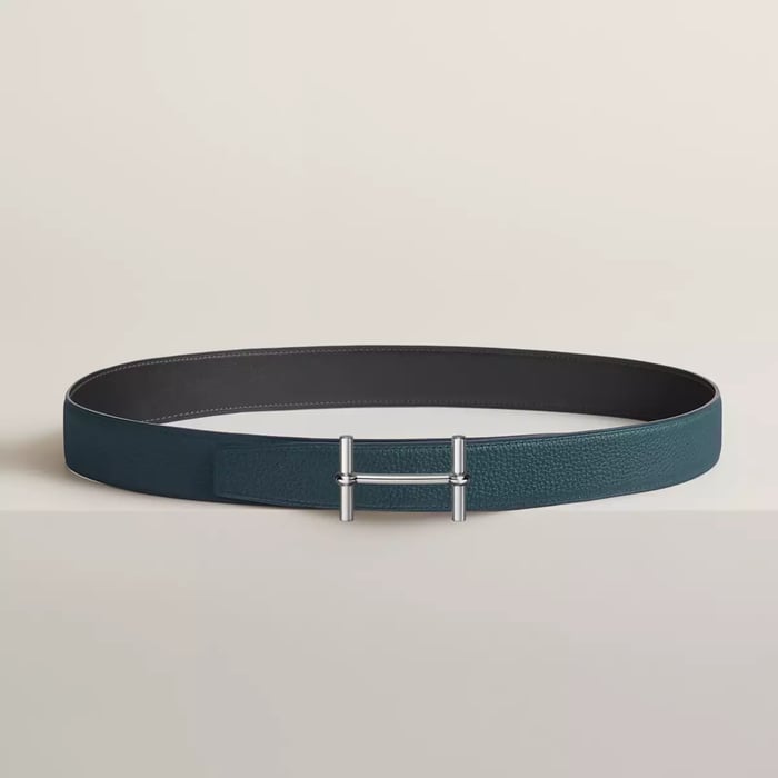 H d'Ancre Belt Buckle & Reversible Leather Strap 32 MM