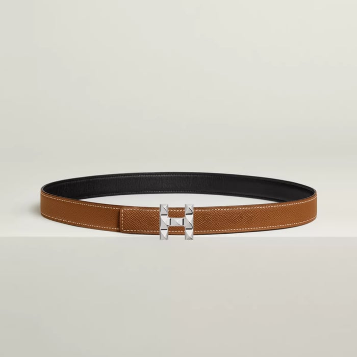 H Infini Belt Buckle & Reversible Leather Strap 24 MM