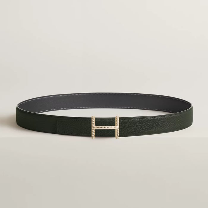 Hisseo Belt Buckle & Reversible Leather Strap 32 MM
