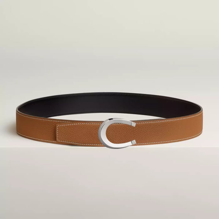 Luck Belt Buckle & Reversible Leather Strap 38 MM