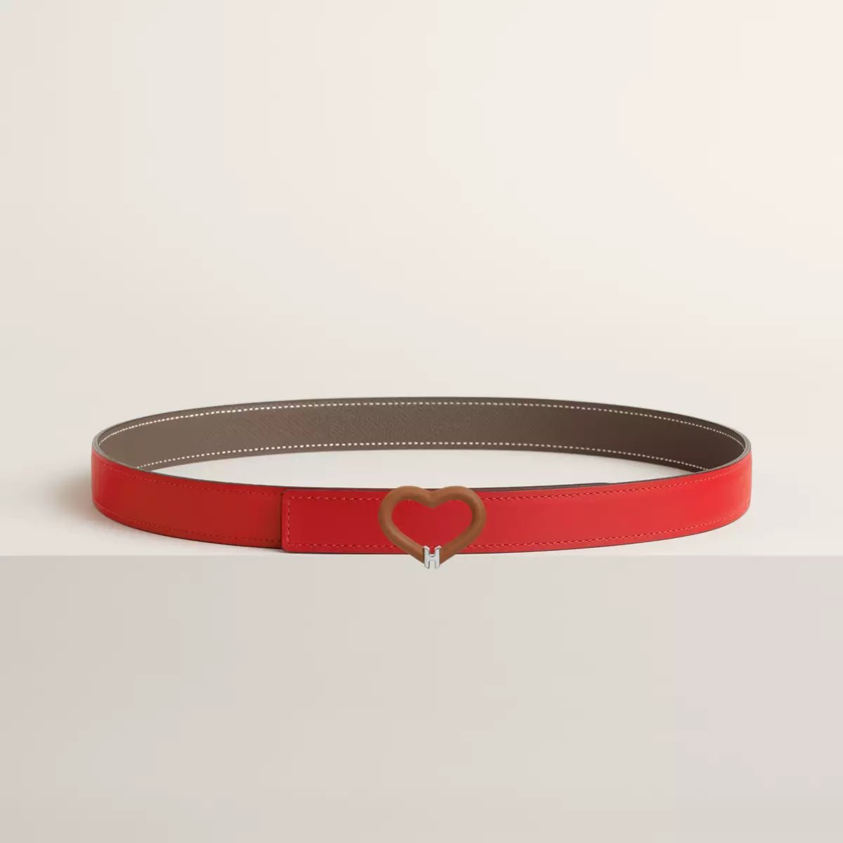 Plein Coeur belt buckle & Reversible leather strap 24 mm