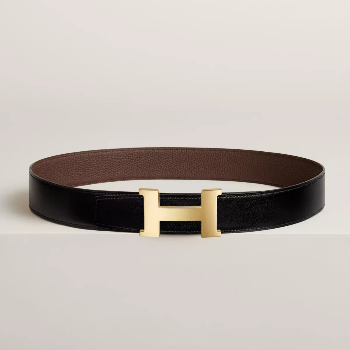 Constance belt buckle & Reversible leather strap 38 mm