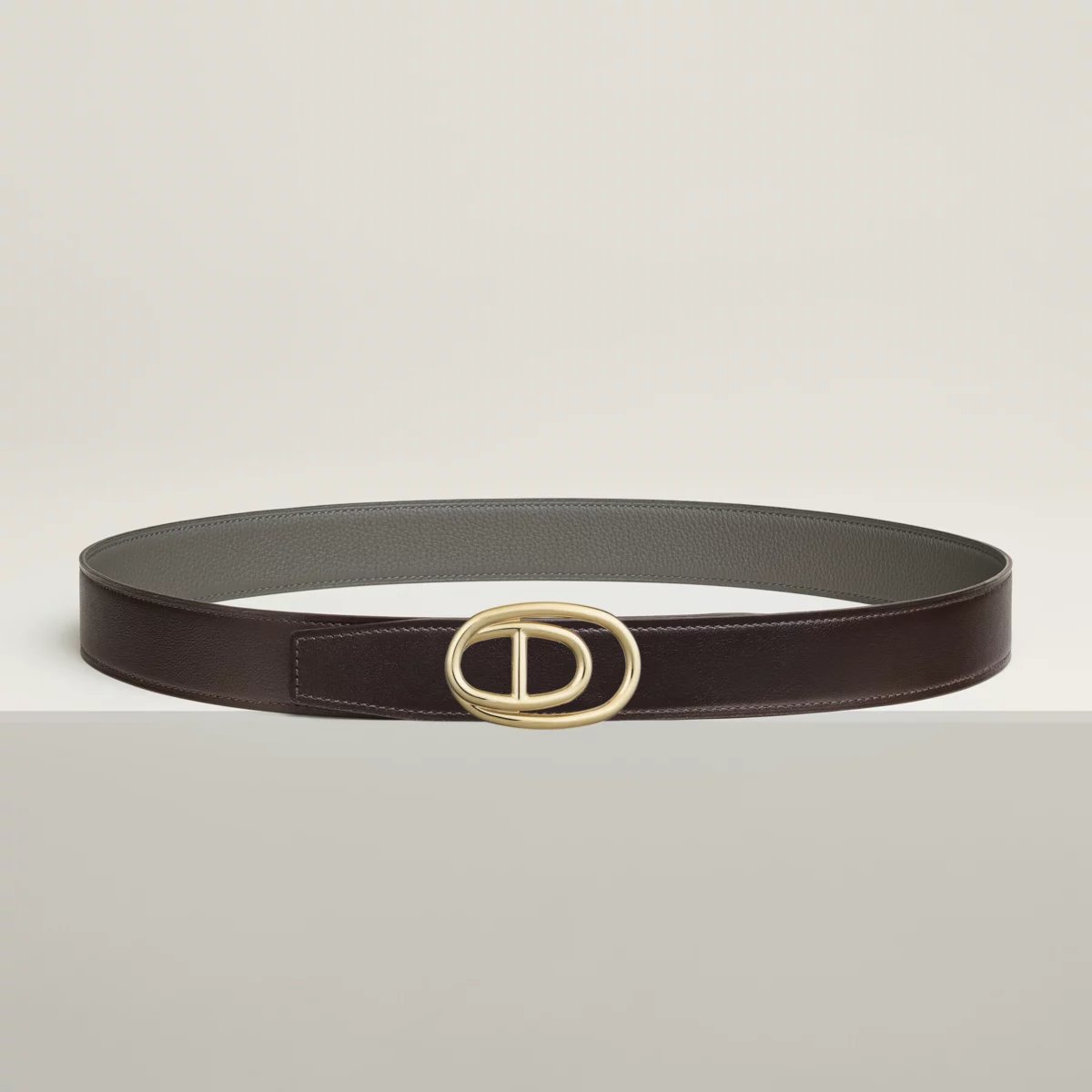 Odyssee belt buckle & Reversible leather strap 32 mm